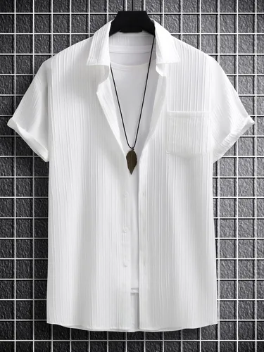 Vista 5 de SOLY HUX Men's Summer Short Sleeve Button Down Shirt Casual Shirts