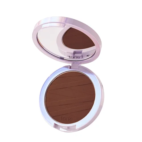 Vista 24 de tarte face tape polvo compacto – Polvo impermeable de cobertura media con ácido hialurónico, hongo de nieve y péptidos para suavizar y fijar