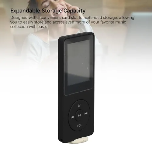 Vista 6 de Reproductor de MP3 con Bluetooth, reproductor de música portátil de sonido de alta fidelidad con auriculares, dispositivo de música MP4 reproductor