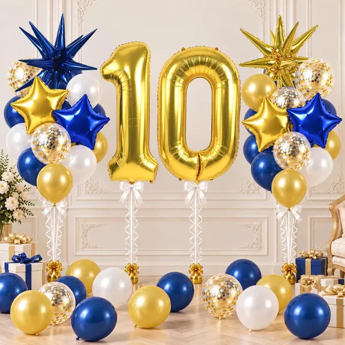 Vista 196 de TONIFUL Globo de aluminio negro de 40 pulgadas con el número 0, decoraciones de cumpleaños negro (Bk-black)