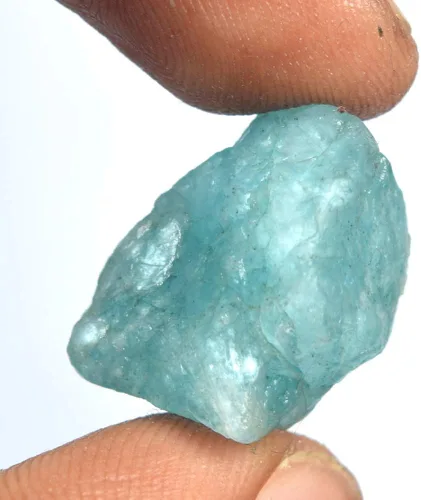 Vista 2 de gemhub Una piedra de aguamarina cruda natural de grado A, color azul cielo, aguamarina, 22.50 unidades de cristal curativo para cabbing, Piedra