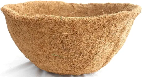Vista 2 de 18-Inch mano formed cesta colgante Coco Fiber Liner 8.5" Deep (c420l) con retenedor de agua – Paquete de 10