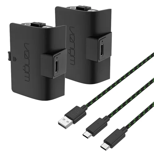 Vista 2 de Venom Xbox Controller Rechargeable Battery Twin Pack - Black (Xbox Series X, Xbox Series S)