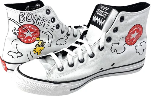 Vista 2 de Converse Chuck Taylor All Star Peanuts - Tenis de caña alta, BlancoNegroRojo Señal
