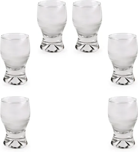 Vista 5 de Circleware Base pesada, para fiestas, entretenimiento en el hogar, comedor, juego de 6, 1.7 onzas, transparente, edición limitada, whisky