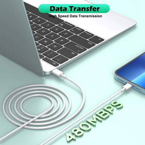Vista 5 de Cargador de iPhone de carga rápida para iPhone 14, paquete de 2 bloques de pared USB C con enchufe de cargador y cable de carga USB C a Lightning
