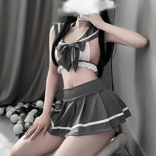 Vista 4 de SFBBCLOZ Schoolgirl Lingerie for Women Schoolgirl Outfit Lingerie Cosplay Lingerie Set Costumes for Women Naughty