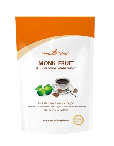 Vista 4 de Natural Mate Edulcorante multiusos de fruta de monje con eritritol, 2 veces dulzura de azúcar, 10 onzas