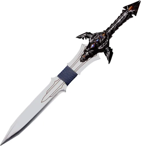 Vista 7 de Espada Lothar de acero inoxidable de 42.5 pulgadas, espada de garra de dragón retro martial arts sword with hanging plate, dragon relief craft