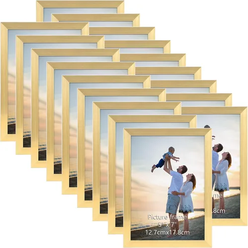Vista 27 de Hoikwo 18 paquetes de marcos de fotos de plástico negro de 3.5x5 multifuncionales con cubierta de plástico para fotos familiares, obras de arte