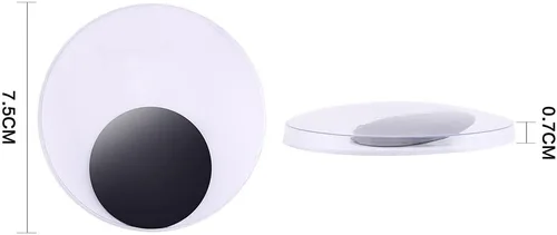 Vista 3 de DECORA Ojos Saltones Móviles de Plástico de Gran Tamaño de 3 Pulgadas con Autoadhesivo para Manualidades, Juego de 4 Cd086s1p1