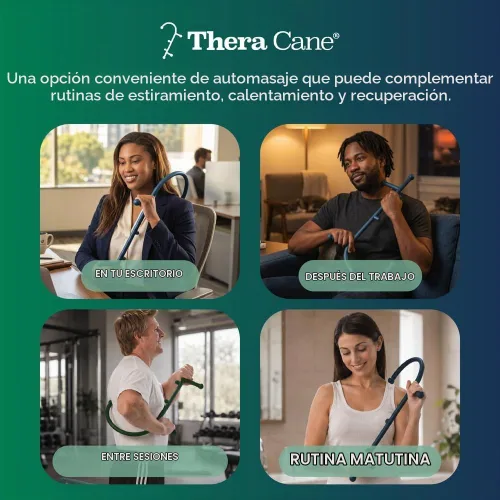 Vista 6 de Thera Cane Masajeador (azul), fabricado con orgullo en los Estados Unidos desde 1988