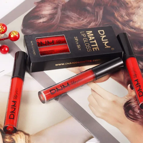 Vista 7 de AMY'S DIARY Juego de 3 Lápices Labiales Líquidos Mate Rojo Brillante, Tinte de Labios de Larga Duración 24 Horas Impermeable, Juego de Regalo de 05