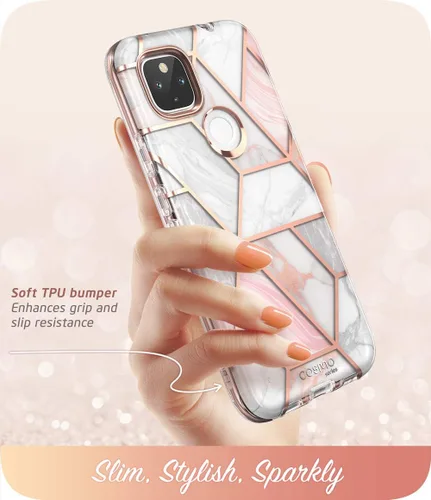 Vista 3 de i-Blason Cosmo Series - Funda para Google Pixel 5a 5G de 6.34 pulgadas (2021), funda protectora delgada de cuerpo completo con protector de pantalla