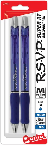 Vista 8 de Pentel RSVP Bolígrafo retráctil súper suave, surtido, paquete de 8 (BX480BP8M)