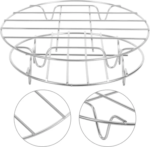 Vista 9 de 2pcs Steamer Rack Stainless Steel with Footed Base