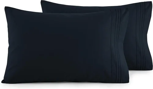 Vista 20 de Elegant Comfort Juego de fundas de almohada ultrasuaves de lujo de 2 piezas - Microfibra premium de calidad hotelera 1500, doble cepillado