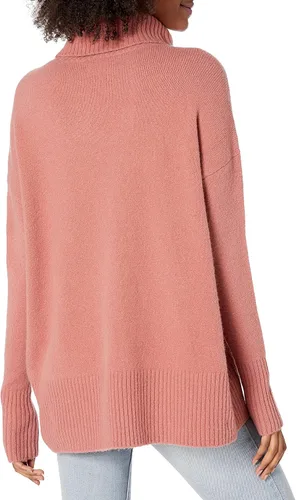 Vista 2 de Daily Ritual Suéter de cuello alto Boucle acogedor de gran tamaño para mujer