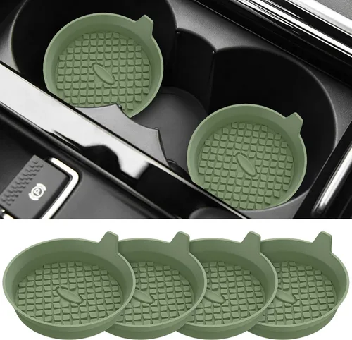 Vista 16 de ME.FAN Posavasos para Portavasos de Coche [Paquete de 4] Alfombrillas de Silicona para Tazas, Accesorios Interiores Universales Antideslizantes