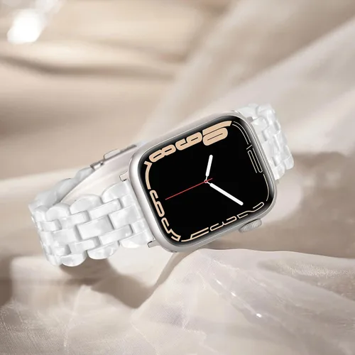 Vista 2 de Compatible con Apple Watch Band de 1.614 in, 1.575 in, 1.496 in o 1.929 in, 1.772 in, 1.732 in, 1.654 in, correa de repuesto de resina ligera