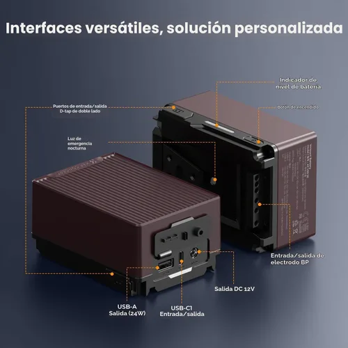 Vista 3 de K&F CONCEPT Batería de montaje en V, 99Wh PD100W USB-C Carga rápida V Lock