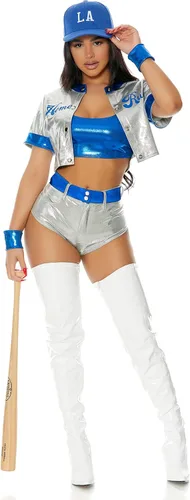 Vista 5 de Forplay womens Home Run Baseball Player CostumeAdult Sized Costumes
