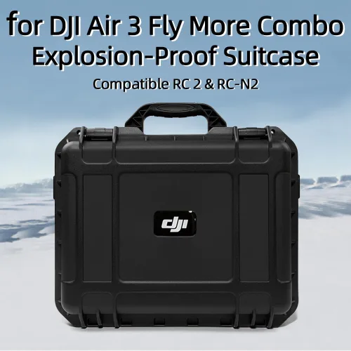 Vista 4 de Coyktonty - Funda rígida impermeable para DJI Air 3 Drone (para controlador DJI RC2/RC-N2) totalmente protectora, a prueba de polvo, a prueba