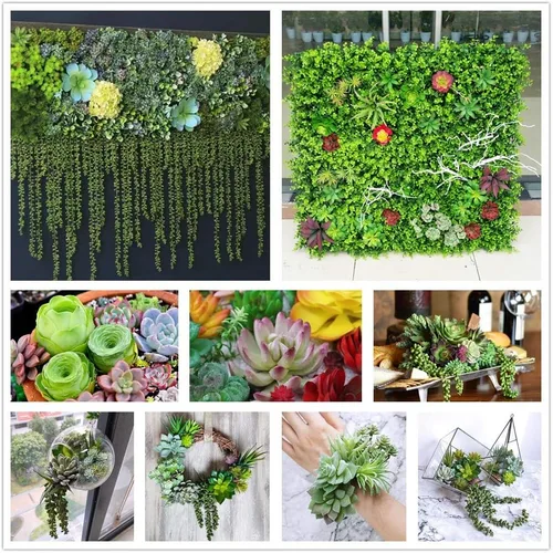 Vista 5 de Zhiheng Plantas suculentas artificiales surtidas (mutil)