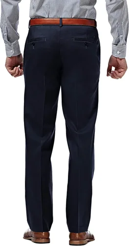 Vista 2 de Haggar Men's Premium No Iron Khaki Straight Fit Flat Front Casual Pant