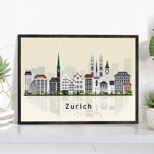 Vista 11 de Pera Print ADANA - Póster de Adana Turquía, ilustración de horizonte urbano de ciudad, póster moderno de pavo, impresión de paisaje urbano y punto