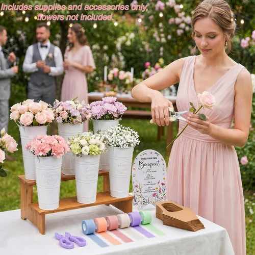 Vista 5 de DIY Bloom Bar Supplies Set, 47 Pcs Complete Flower Bar Supplies kit