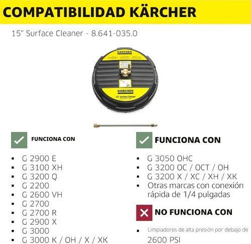 Vista 7 de Karcher accesorio para limpieza de superficies a presión, 15 pulgadas, 3200 PSI