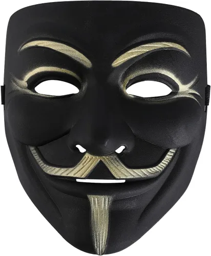Vista 4 de Miuion Máscara de Guy Fawkes - V para vendetta, Anonymous Guy Cosplay para Halloween (congelado)