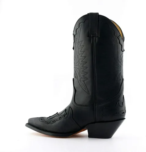 Vista 3 de Grinders Arizona HI - Botas de baile unisex de cuero cubano con tacón occidental