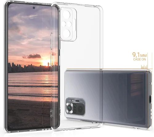 Vista 3 de kwmobile Funda compatible con Xiaomi Redmi Note 10 Pro - Funda transparente Funda suave delgada flexible protectora TPU teléfono cubierta