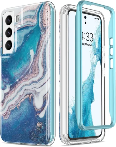 Vista 8 de Esdot Funda para Samsung Galaxy S22, Grado Militar Aprobada en Prueba de Caída de 21 pies, Cubierta Resistente con Diseños de Moda para Mujeres