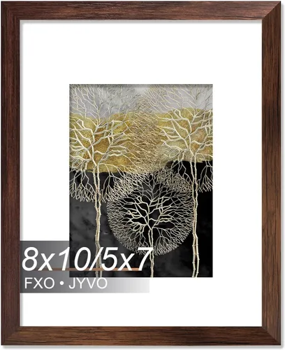 Vista 142 de Fxojyvo Marco de Fotos de 4x6, Muestra Foto de 3.5x5 con Paspartú o 4 x 6 Sin Paspartú, Liviano y de Alta Transparencia Marco de 4 por 6 para Pared