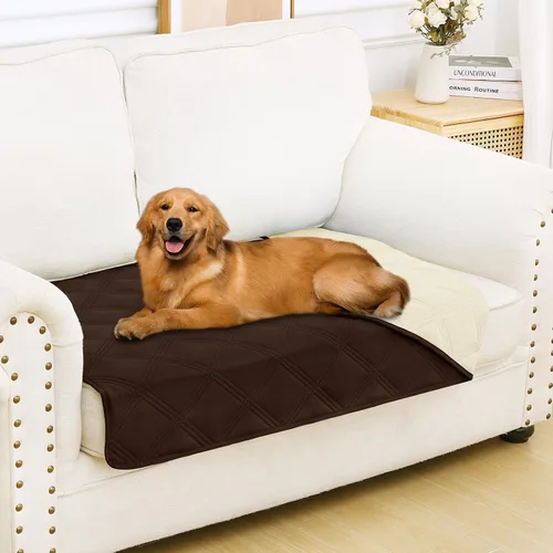 Vista 86 de Smiry Funda impermeable para cama de perro, manta reversible para mascotas para sofá Manta suave lavable para perro, funda a prueba de fugas