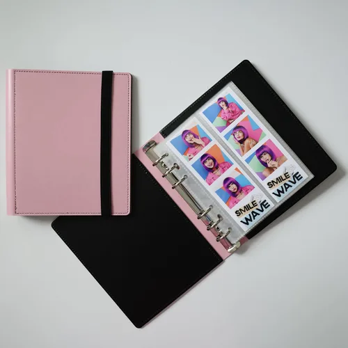 Vista 31 de Álbum de Fotos de Cabina de Fotos 2x6 - Cuaderno con Purpurina de 6 Anillos Carpeta Brillante con 20 Fundas para Fotos de 2 por 6 - Se Adapta a 80