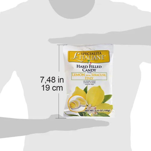 Vista 4 de Serra Caramelo relleno duro con limón de Siracuse, 3.52 onzas (paquete de 6)