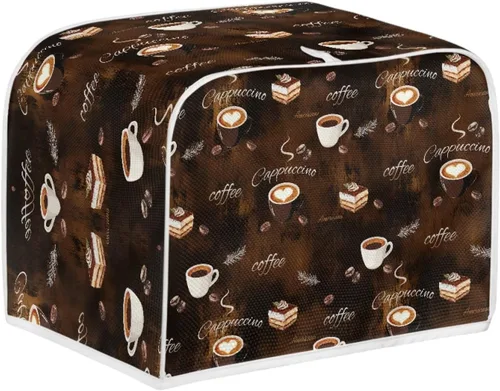 Vista 2 de Mumeson Fundas para tostadoras de café, a prueba de polvo, protección de huellas dactilares, ligeras, cubiertas para horno tostador de 2 rebanadas
