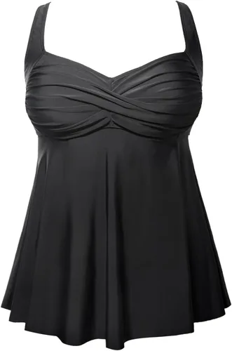 Vista 6 de Aqua Eve Top tankini Plus para mujer, solo traje de baño, traje de baño fluido