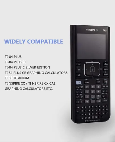 Vista 4 de Cable de alimentación USB de 3 pies para calculadoras de Texas Instruments TI-84 Plus CE Calculadora gráfica TI-84 Plus C Silver Edition TI 89