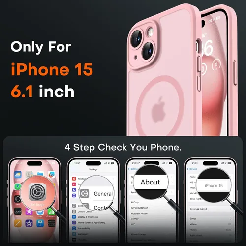 Vista 197 de TOCOL Funda para iPhone 11, compatible con Magsafe, protección completa de cámara, imanes integrados, protección contra caídas, funda translúcida