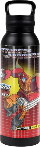 Vista 10 de Transformers OFFICIAL Bumblebee Black - Botella de agua aislada de 24 onzas, resistente a fugas, de acero inoxidable aislado al vacío con tapa
