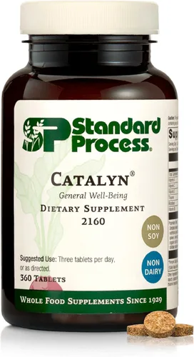 Vista 8 de Standard Process Catalyn - Tableta de bienestar general para ayudar a la actividad antioxidante, contiene vitaminas A, B6 y D, diseñada para cerrar