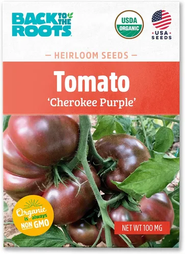 Vista 12 de Back to The Roots Paquete de semillas 100% orgánicas - Tomate 'Big Rainbow' 100mg Paquete de Semillas de 2ct - Tomate 'San Marzano