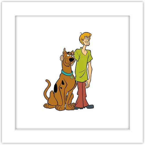 Vista 10 de Gallery Pops Scooby-Doo - Arte de pared de Scooby and Shaggy Character Pose - Versión enmarcada en negro, 12 x 12 pulgadas Versión con marco negro