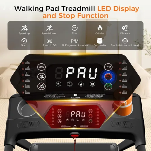 Vista 3 de Aiteid Treadmill with Incline,3.0HP Small Treadmills for Home,Portable Electric Treadmill with Handles,Lightweight Walking Pad,Compact Running