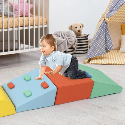 Vista 3 de GarveeLife Bloques de escalada de espuma para niños pequeños, juguetes de escalada impermeables para niños pequeños, gimnasio de selva para bebé
